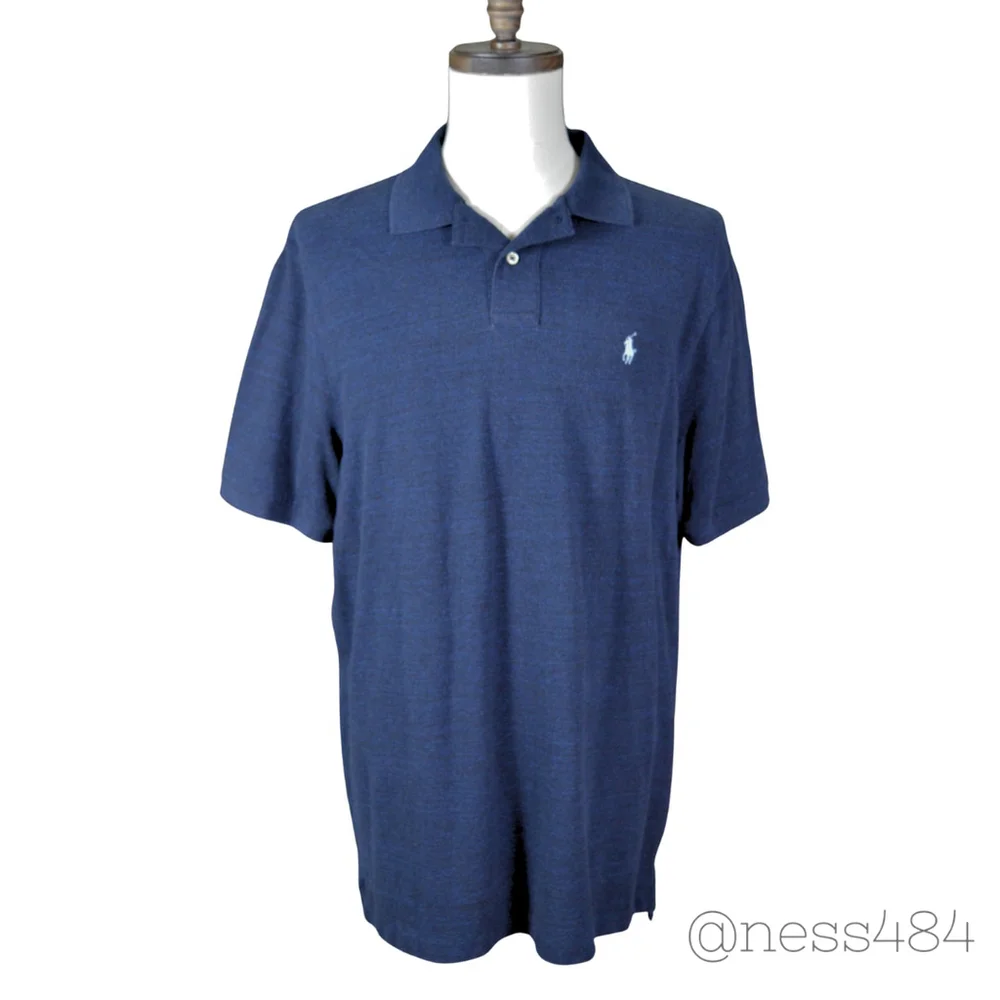 Ralph Lauren Polo Shirt Mens XL Classic Fit Blue Short Sleeve‎ Menswear